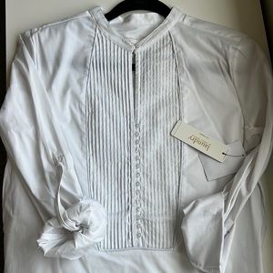 NWT Laundry by Shelli Segal white tunic shirt